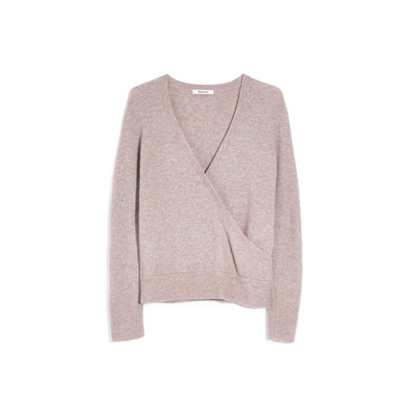 SoldNWT Madewell wrap front pullover sweater sz. L - Picture 2 of 5